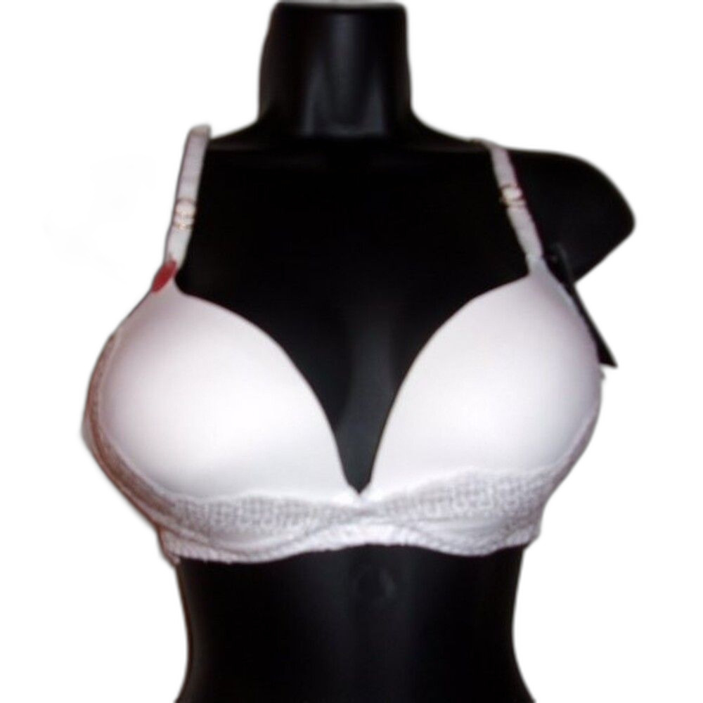 Youmita White Lace Demi Soft Cup 40C Bra NWT